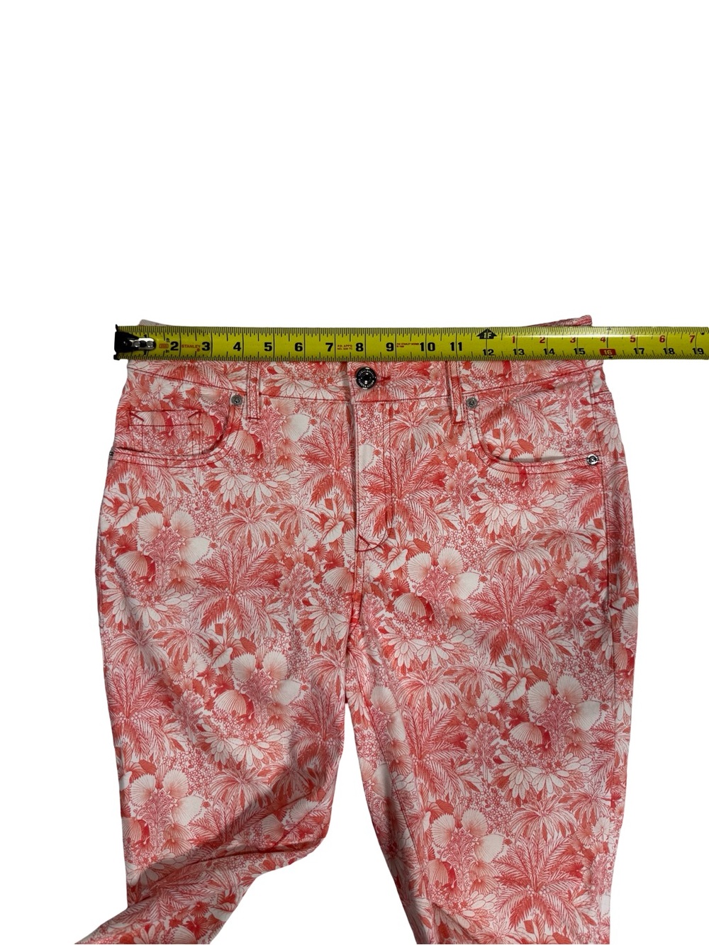 Tommy Bahama Boracay Beach High Rise Ankle Jeans Tropical Floral Summer Sz 4x28 - Picture 3 of 12